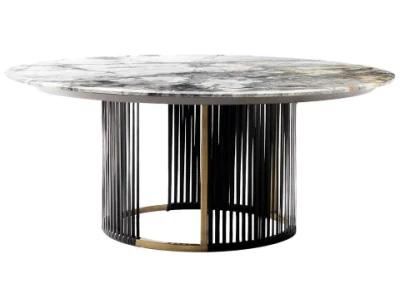 Marble Top Metal Base Modern New Design Dining Hotel Restaurant Table