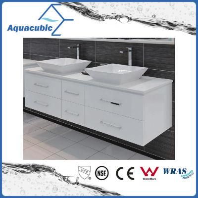 Wall Mount Vanity with Ceramic Top and Sinks (ACF8888)