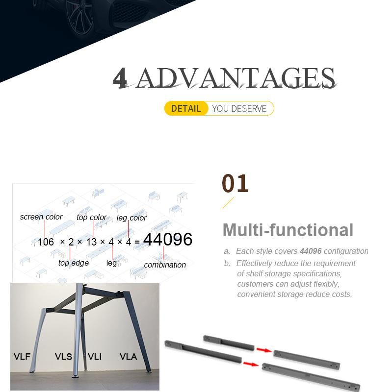 Office Table Design 4 Seater Office Furniture Modern Office Desk Drawers Simple Desk