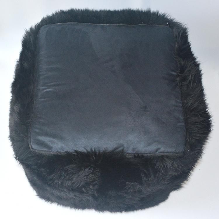 Luxurious Modern Design Living Room Furniture Chairs Mongolian Fur Stool