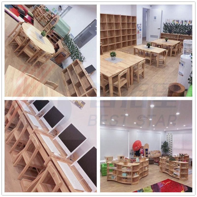 Kindergarten Kids Chair, Nursery School Classroom Table Chair, Preschool Furniture, Student Stack-Able Wooden Stack Chair