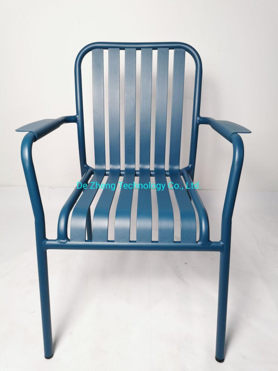 Modern French New Design Metal Aluminium Outdoor Bar Chair Rust Resistance Cafe Outdoor Furniture
