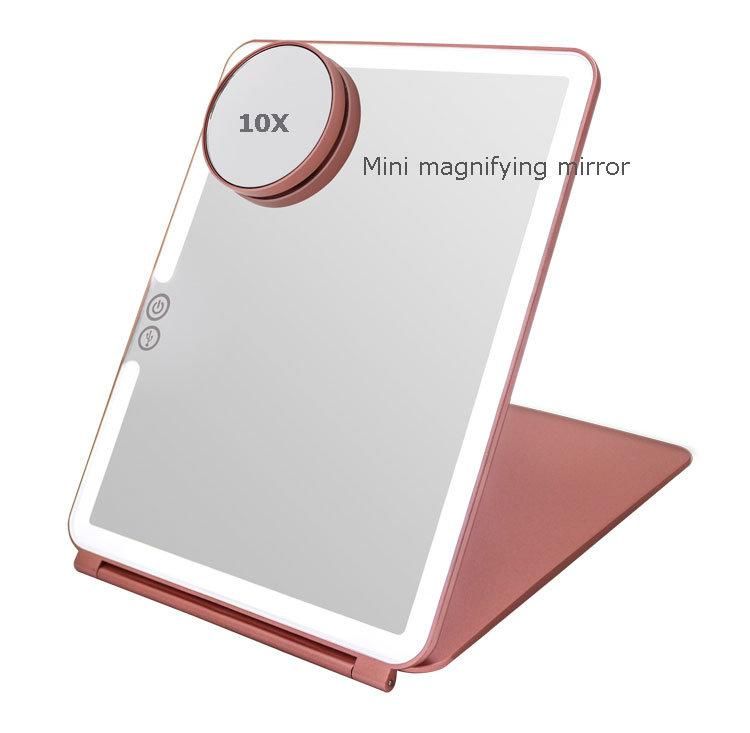 Super Slim Foldable LED Products High Definition LED Makeup Mirror with Touch Sensor