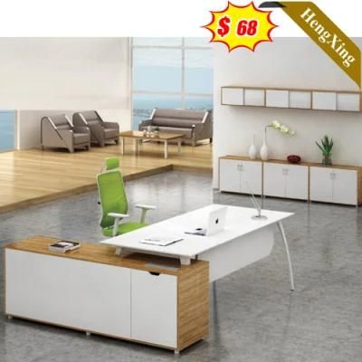 Simple Design Melamine Single Seat L Shaped Office Desk Staff Table for Office