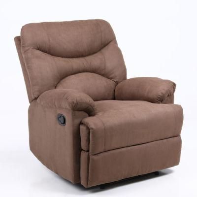 Modern Leisure Living Room Home Sofa Microfibre Manual Recliner Sofa Chair Apartment Furniture