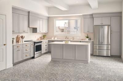 Factory Wholesale Bowery Pewter Gray Kitchen Cabinet Solid Wood