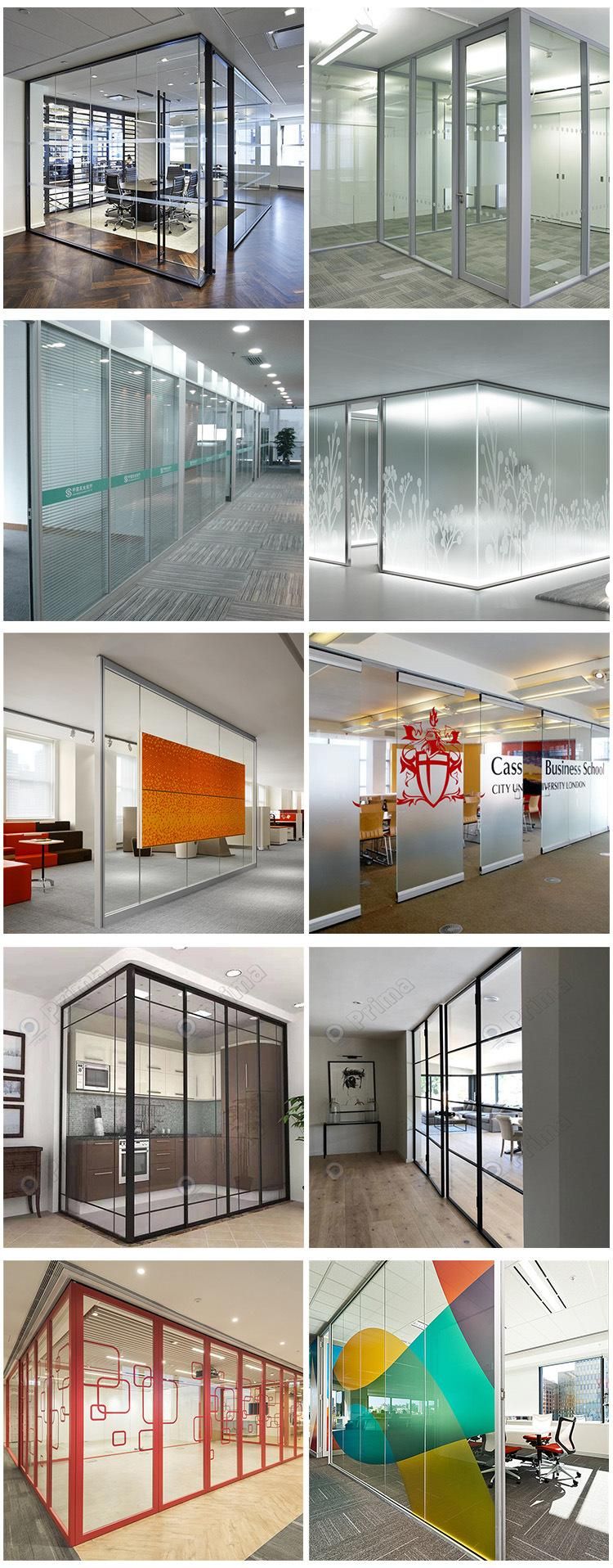 Customized Personalized Glass Partition Aluminum Profile Office Partition Best Sale Office Glass Partition Aluminium Frame