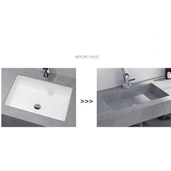 Modern Minimalist Rock Board Bathroom Cabinet Combination Custom Wash Basin Cabinet Wash Hand Wash Basin Vanity Light Luxury Bathroom Cabinet