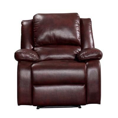 Hot Selling Modern Luxury Leisure Sofa Synthetic Leather Manual Recliner Sofa Chair Office Living Room Home Furniture
