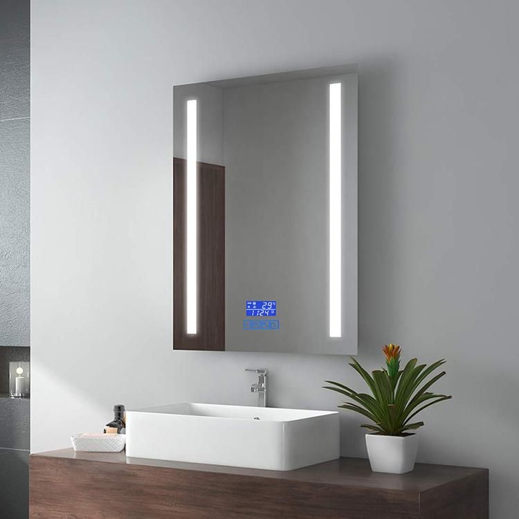 China Customized Digital Touch Screen LED Smart Mirror for Bathroom Decoration