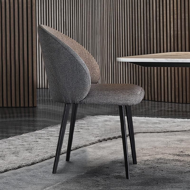Modern Home Furniture Set Iron Base Kitchen Leather Dining Chairs