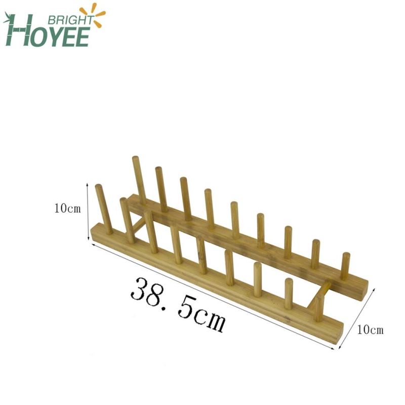 New Style Eco-Friendly Freestanding Bamboo Dish Drying Rack Kitchen Plate Rack