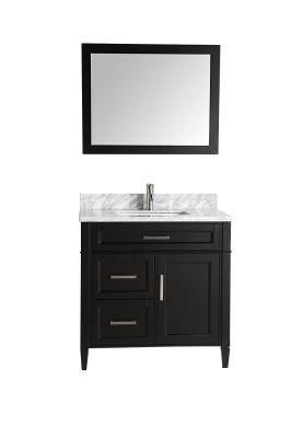 Solid Wood Modern Design Floor Mountained Combination Bathroom Cabinet Vanity