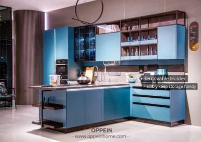 Modern Complete Smart Kitchen Cabinets Set High Gloss Finished Lacquer Kitchen Cabinet Designs