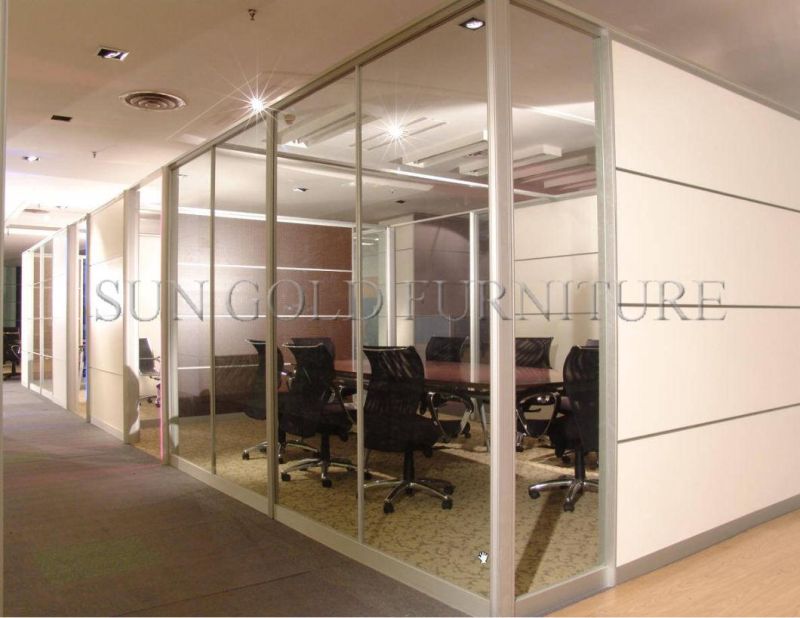 China Partition Wall Divider Aluminum Frame Glass Office Partition Wall (SZ-WST752)