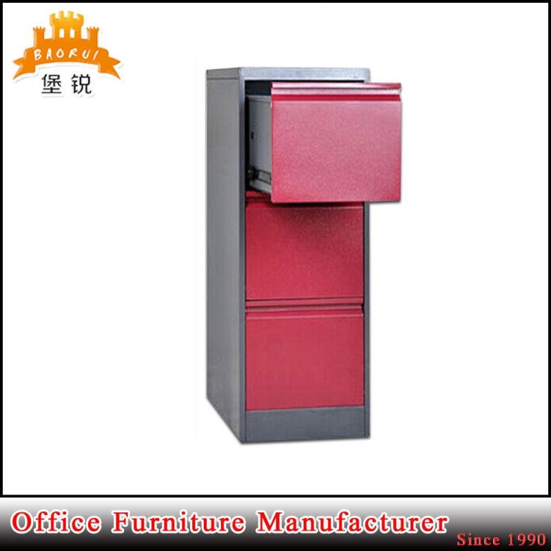 Modern Office Use OEM Colorful Metal Storage 3 Drawer Filing Pedestal Cabinet