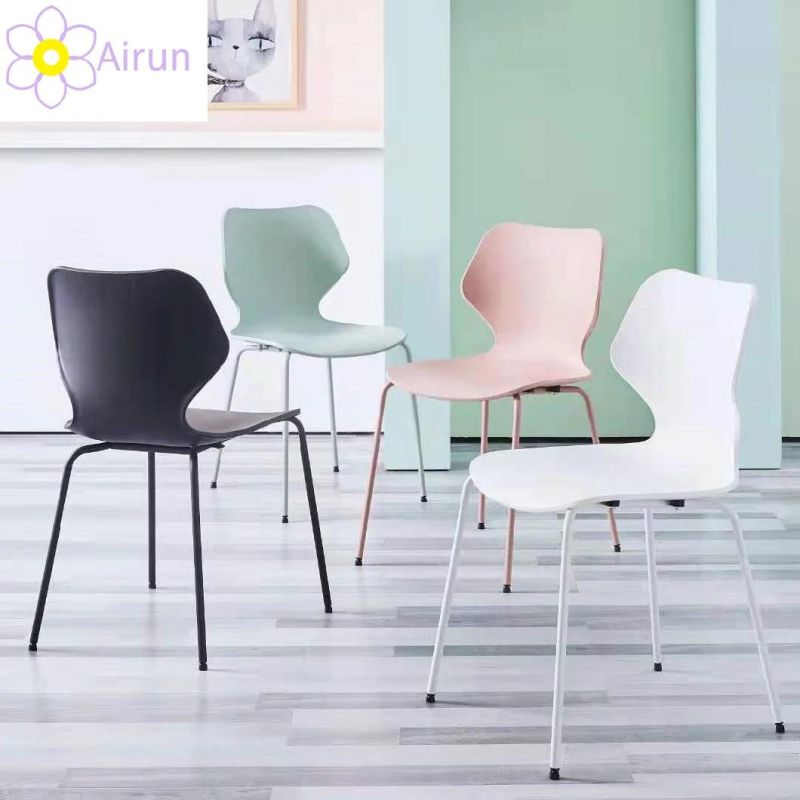 Nordic Design Plastic Chairs for Dining Table Dining Chairs Metal Leg