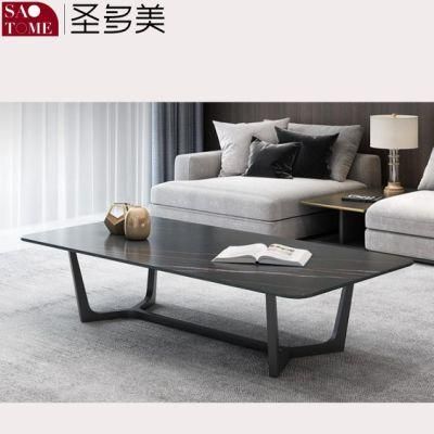 Modern Simple Luxury Living Room Furniture Rectangular Slate/Marble Coffee Table