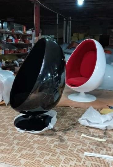 Designers Relaxing Swivel Pod Chairs Modern Furniture for Living Room Fiberglass Half Ball Chair