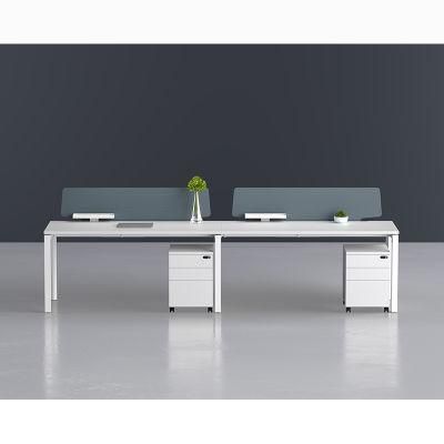 Modern White Office Furniture Two Seat Workstation Computer Office Desk
