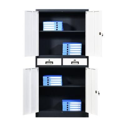 Modern Simple Style Steel Office Cabinet Middle Two-Drawer Metal Cabinets Customized
