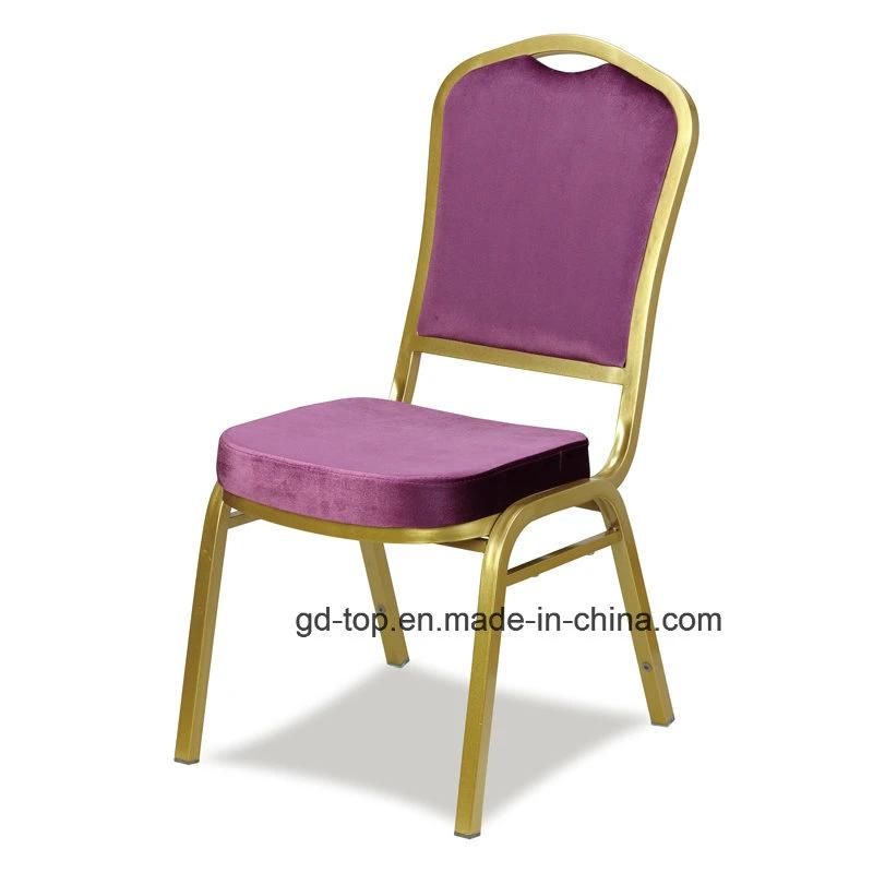 Top Furniture Factory Stacking Aluminum Wedding Banquet Furniture Hotel Chairs