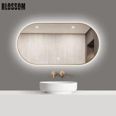 Various Size Modern Framed Touch Switch Bathroom Framed Mirror Light LED