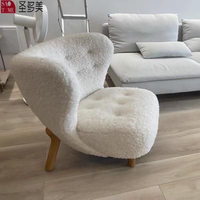 622 Modern Living Room Chair Armchair White Fabric Leisure Chair