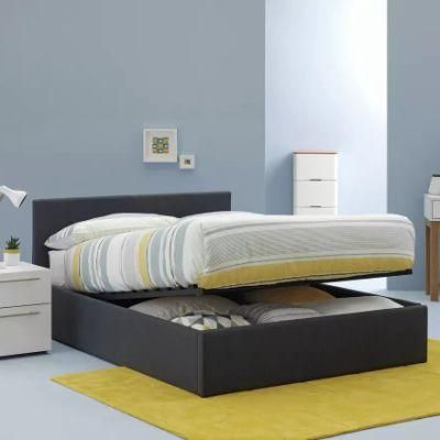 Platform Nordic Luxury Modern Fabric King Queen Size Double Gas Lift Bed