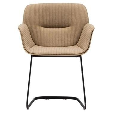 Modern Design Swivel Fabric Upholstery Plastic PP Dining Chair