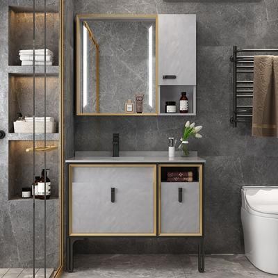 Light Luxury Smart Rock Board Bathroom Vanity Combination Bathroom Wash Basin Modern Minimalist Bathroom Basin Cabinet