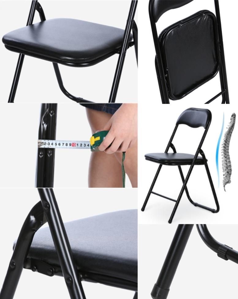 Wholesale Simple Computer Conference Casual Fashion Office Backrest Metal Folding Dining Chair