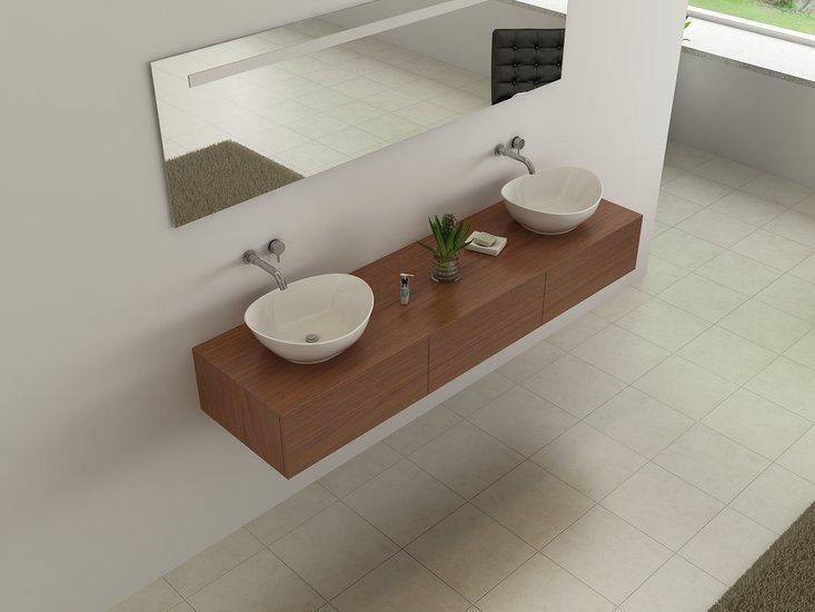 2022 European Luxury Bathroom Vanity Furniture with Ceramic Sink