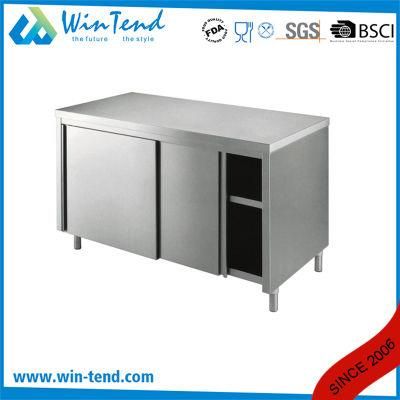Adjustable Height Stainless Steel Working Table Cabinet for Kitchen