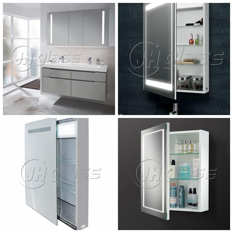 New Design High Quality LED Bathroom Mirror Cabinet Wall Mounted Cabinet for Ajustable Glass Shelf
