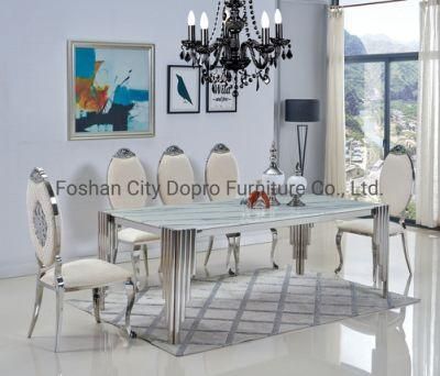 Classic Design Round Tube Pillar Dining Table