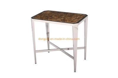 Stainless Steel Frame with Nature Marble Top Modern Luxury Console Table Furniture