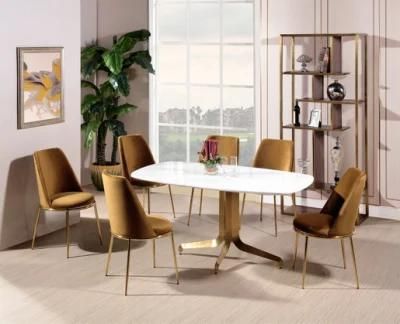 Design Guild Velvet Dining Chair Furniture with Brass Legs Gold