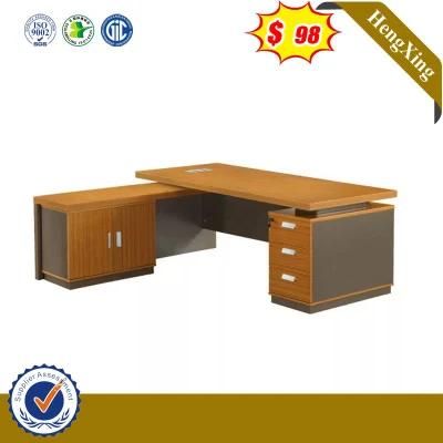 L Shape Cherry Color Executive Table Desk Modern Office Furniture