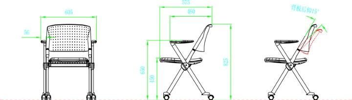 PP Back Modern Folding Office Staff Chair