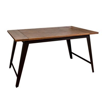 Wooden Dining Table New Design Furniture Modern Restaurant Metal Dining Table Wood Dining Tables