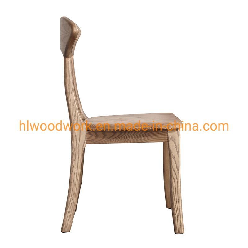 Antique Wooden Dining Chair Home Hotel Resteraunt Chair Axe Back Chair Ash Wood Walnut Color Solod Wood Chair Wholesale Modern Design Cheap Hot Sale