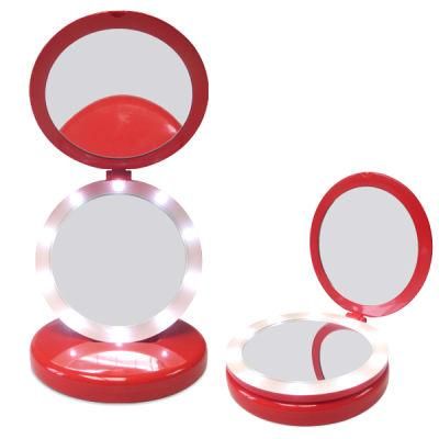 Table Foldable Double Sided Makeup Mirror with LED Lights