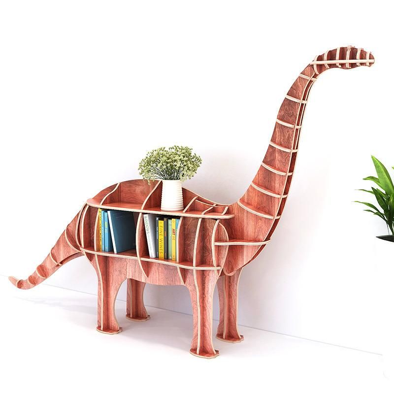 Wooden Animal Style Free Standing Display Rack Home Office Modern Furniture