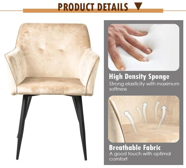 Wholesale French Style Cheap Modern Furniture Note High Back Fabric Dining Chairs