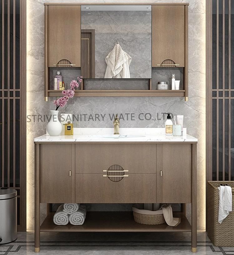Modern Home Furniture Customization Modular Bathroom Vanity with LED Mirror Cabinets