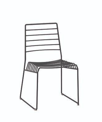 Simple Dining Chairs with White, Black Color