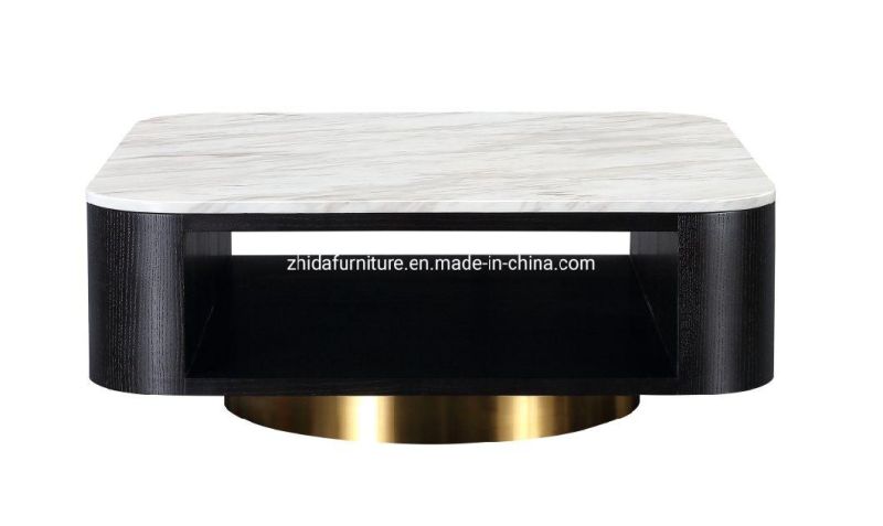 Home Villa Living Room Square Marble Coffee Center Table