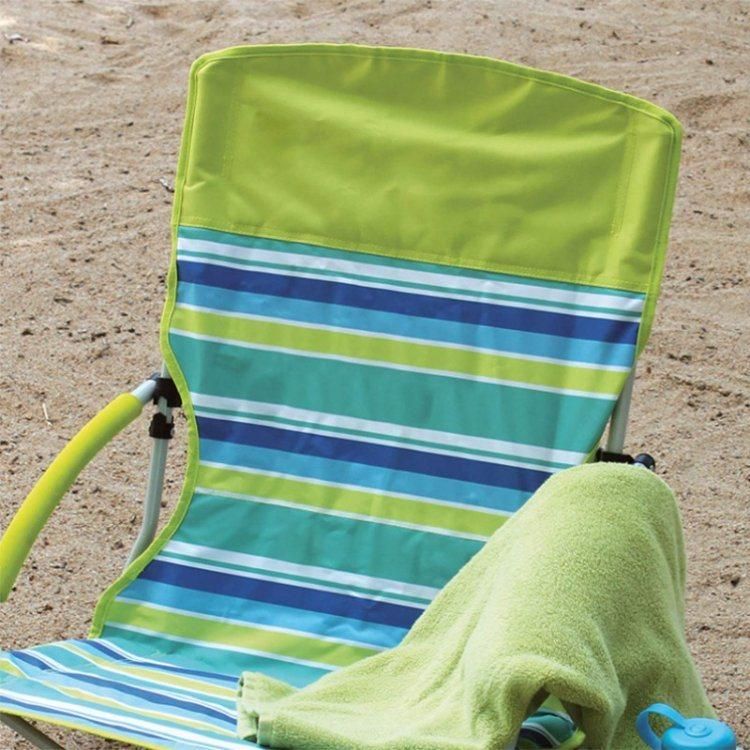 Camping Folding Compact Beach Low Sling Chair with Cup Holder