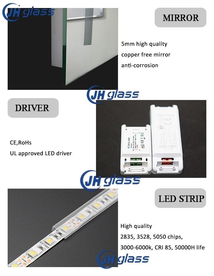 New Style Bathroom Mirror LED Illuminated Mirror with Touch Sensor & Dimmer